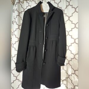 J. Crew Vintage Lady Black Wool  OverCoat